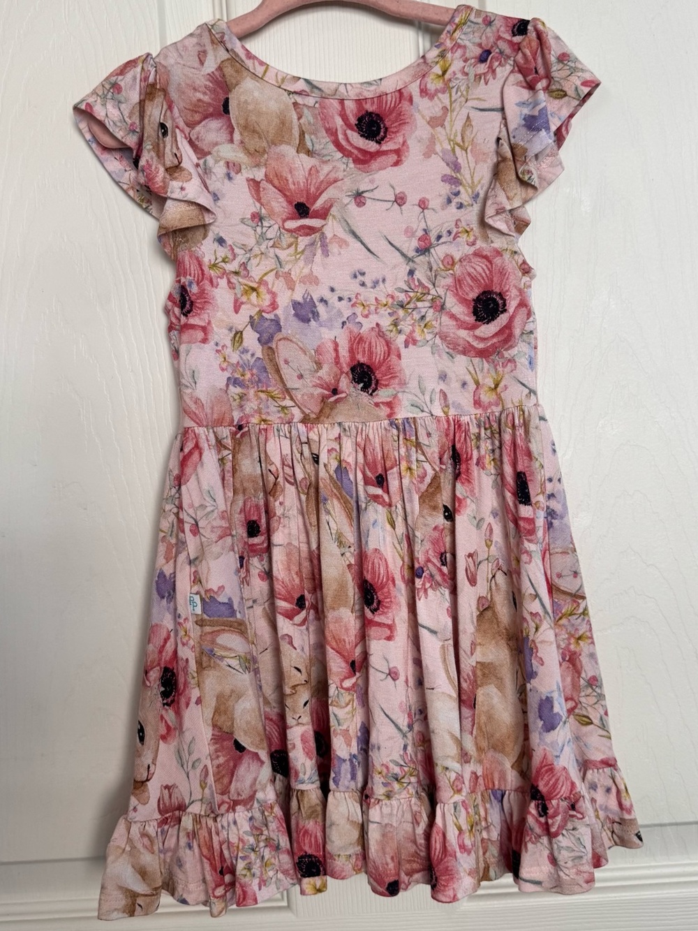 Posh Peanut Rabbit Easter Ruffle Dress - Picture 4 of 4